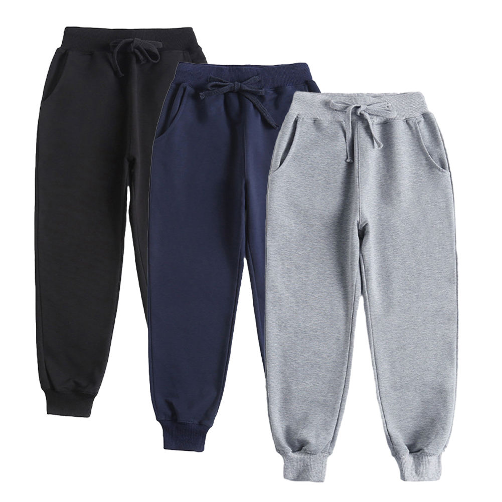 YTDSCS Toddler Girls Boys Cotton Joggers Pants 4-14 Years Unisex Elastic Waist Casual Sweatpants Solid Colour Spring Summer Trousers Bottom for Kids